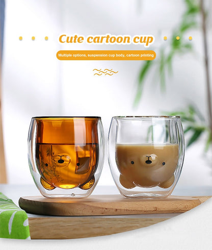 Barista Bailee's Cute Animal Double-Layer Coffee Cup