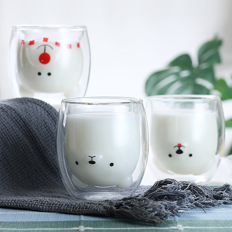 Barista Bailee's Cute Animal Double-Layer Coffee Cup