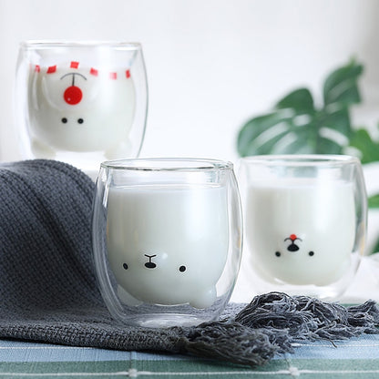 Barista Bailee's Cute Animal Double-Layer Coffee Cup