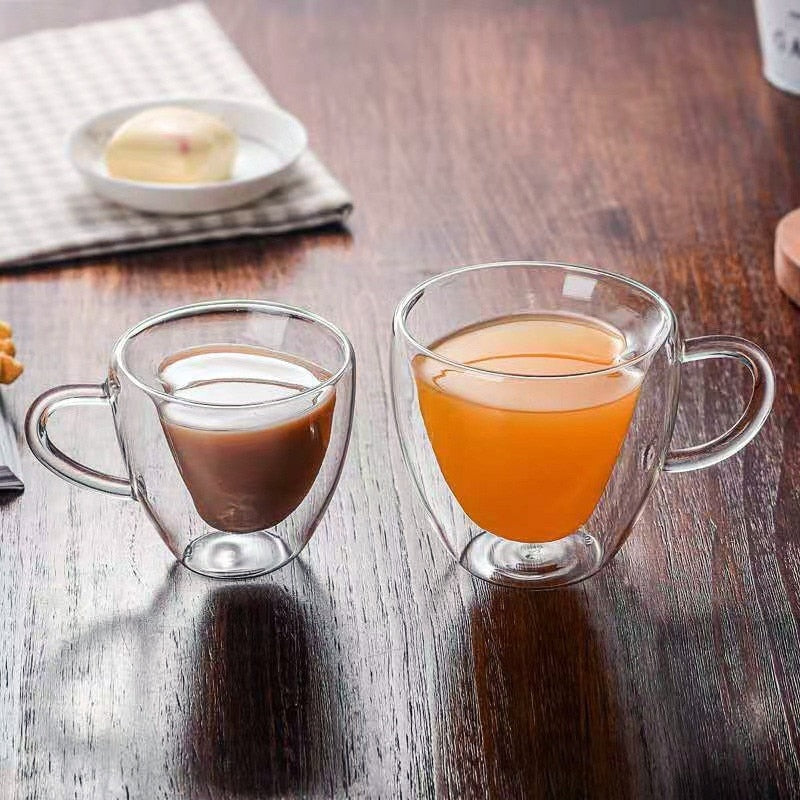 Barista Bailee's Favorite Heart Shaped Double Wall Glass Mug