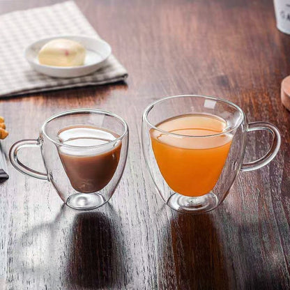 Barista Bailee's Favorite Heart Shaped Double Wall Glass Mug