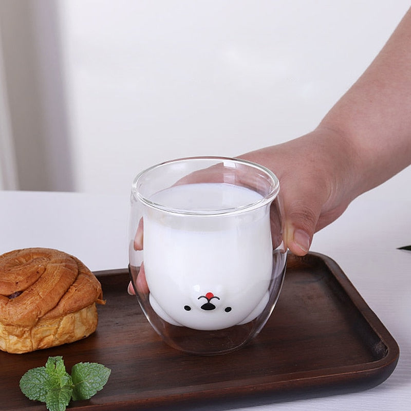 Barista Bailee's Cute Animal Double-Layer Coffee Cup