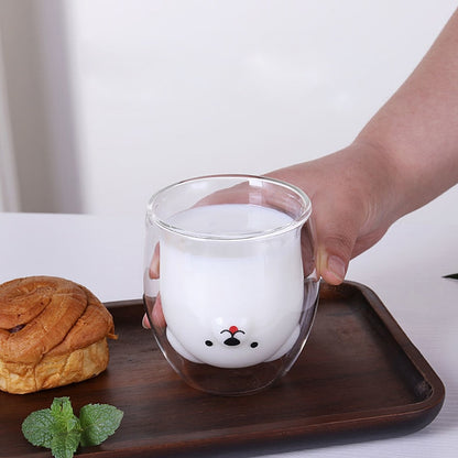Barista Bailee's Cute Animal Double-Layer Coffee Cup