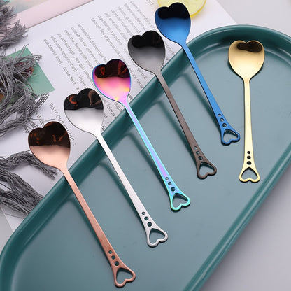 Barista Bailee's Heart Shaped Stainless Mixing Spoons