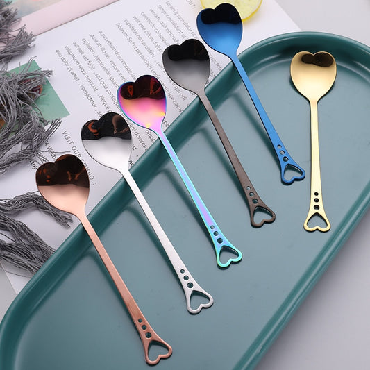 Barista Bailee's Heart Shaped Stainless Mixing Spoons