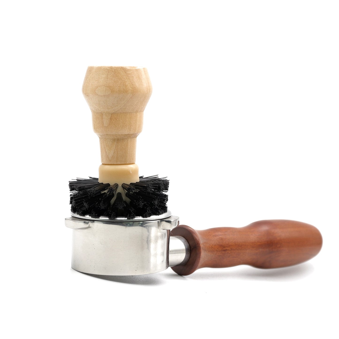 Barista Bailee's Portafilter Cleaning Brush Tool With Wooden Handle
