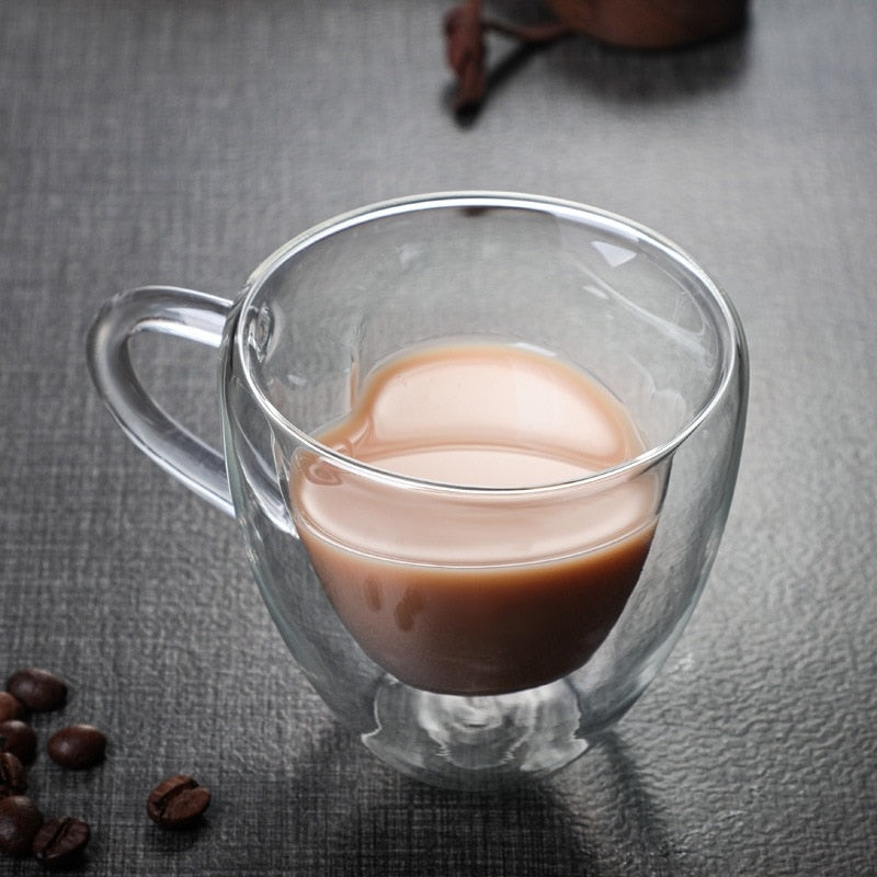 Barista Bailee's Favorite Heart Shaped Double Wall Glass Mug