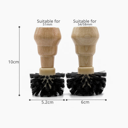 Barista Bailee's Portafilter Cleaning Brush Tool With Wooden Handle