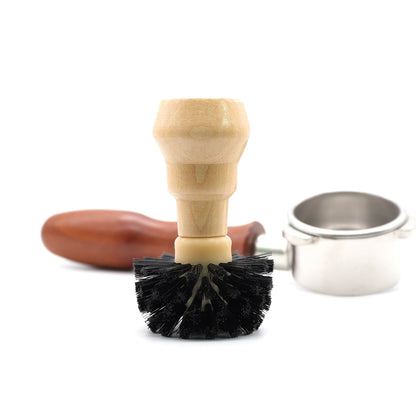 Barista Bailee's Portafilter Cleaning Brush Tool With Wooden Handle