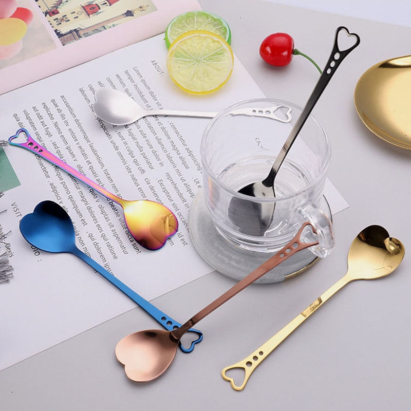 Barista Bailee's Heart Shaped Stainless Mixing Spoons